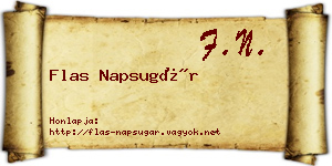 Flas Napsugár névjegykártya